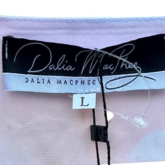 DALIA MACPHEE Purple Multi Floral Button Down Dress Long Sleeve Ruffled Lrge NWT - Picture 13 of 16